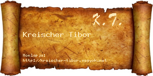 Kreischer Tibor névjegykártya